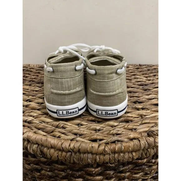 LL Bean Tan Boat Shoes size 10