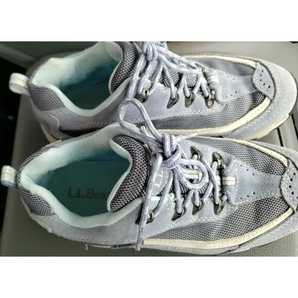 LL Bean Womens Size 9 M Blue Gray Tek 2.5 Waterproof System Hiking Boots Shoes