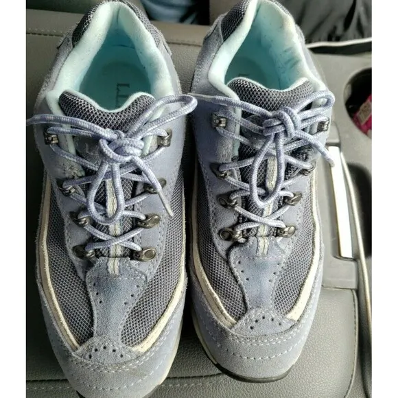 LL Bean Womens Size 9 M Blue Gray Tek 2.5 Waterproof System Hiking Boots Shoes