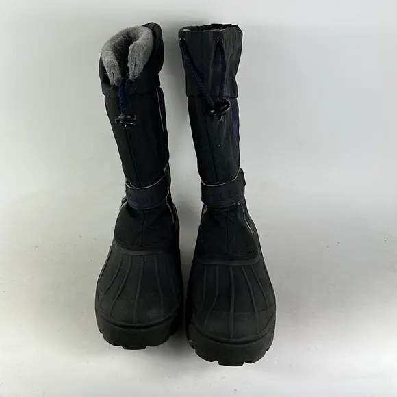 Llbean navy black waterproof classic snow winter boots us kids youth size 5