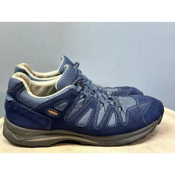 Lowa Jannu Lo Mens US 13 M Blue Suede Waterproof Hiking Shoes