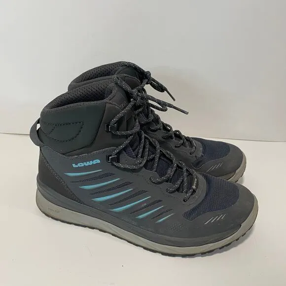 Lowa Women's Axos GTX Mid Boots Trail Shoes Goretex Waterproof Hiking Size 7