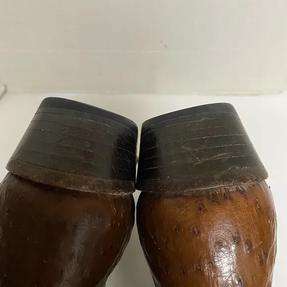 Lucchese 2000 Men’s 10.5D Bown Full Quill Ostrich Western Boots