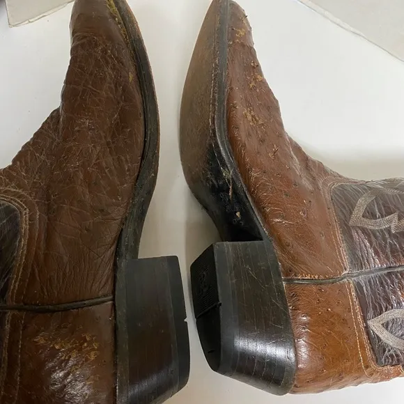 Lucchese 2000 Men’s 10.5D Bown Full Quill Ostrich Western Boots