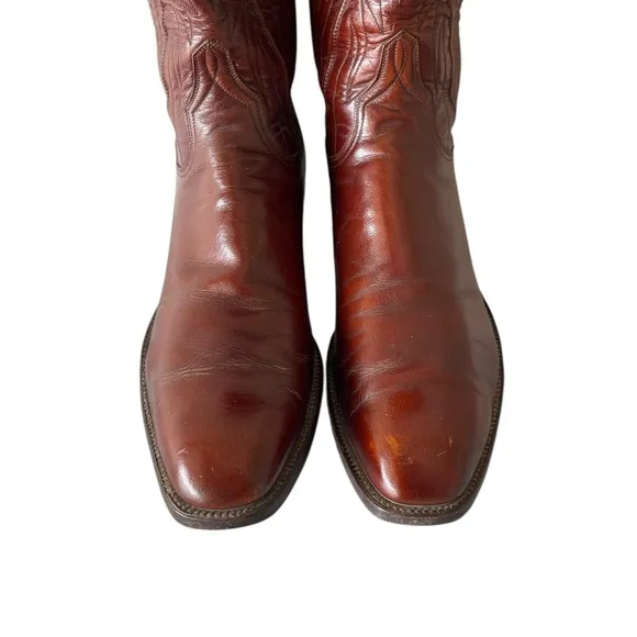 Lucchese Handcrafted Classics Goatskin Boots - Square Toe Size:12A