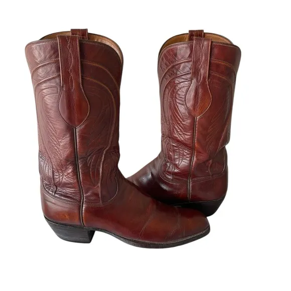 Lucchese Handcrafted Classics Goatskin Boots - Square Toe Size:12A