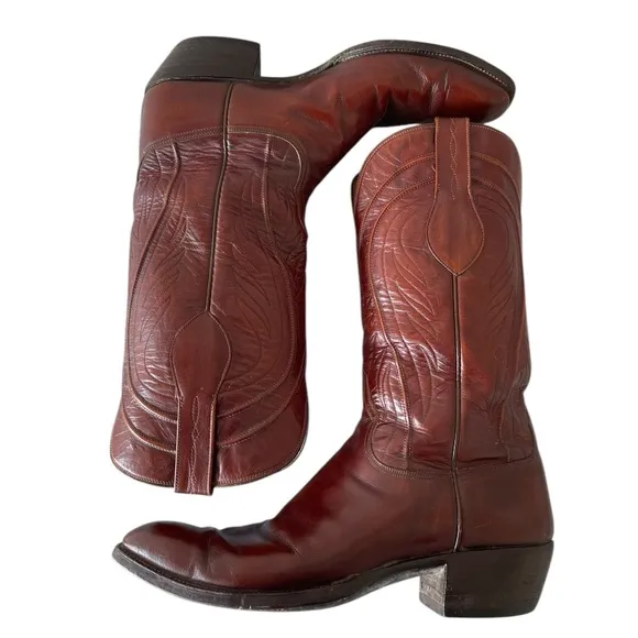 Lucchese Handcrafted Classics Goatskin Boots - Square Toe Size:12A