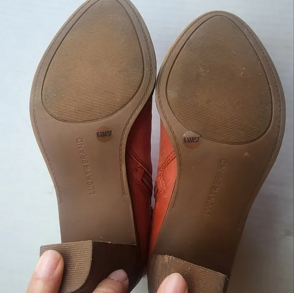 Lucky Brand | Leather Ankle Boots, size 6.5