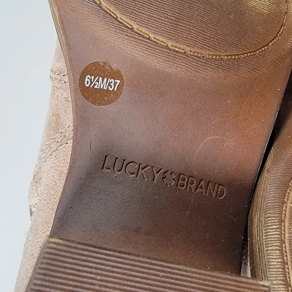 Lucky Brand Tayti Leather Ankle Boots Size 6.5