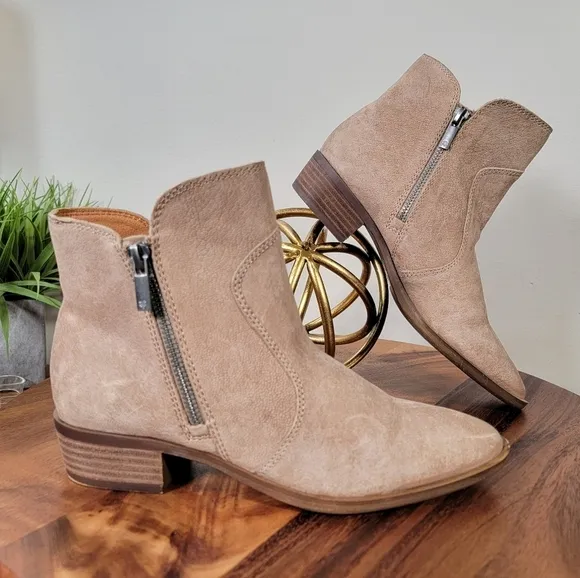 Lucky Brand Tayti Leather Ankle Boots Size 6.5