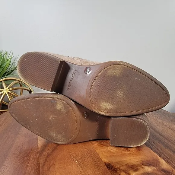 Lucky Brand Tayti Leather Ankle Boots Size 6.5