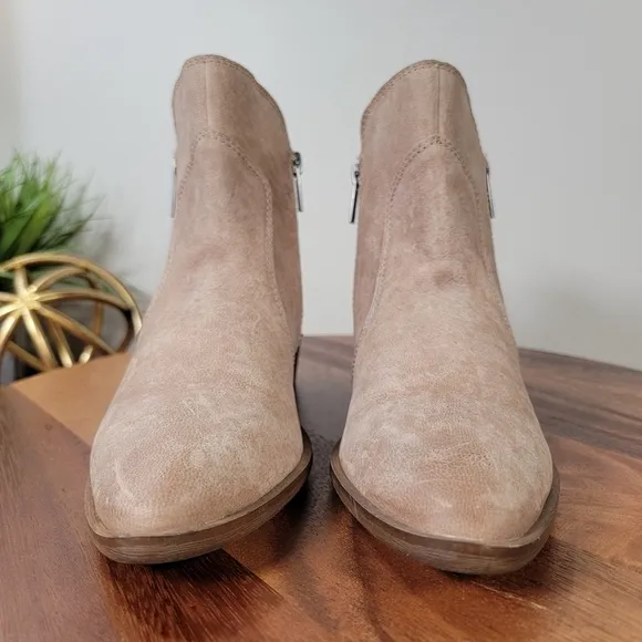 Lucky Brand Tayti Leather Ankle Boots Size 6.5