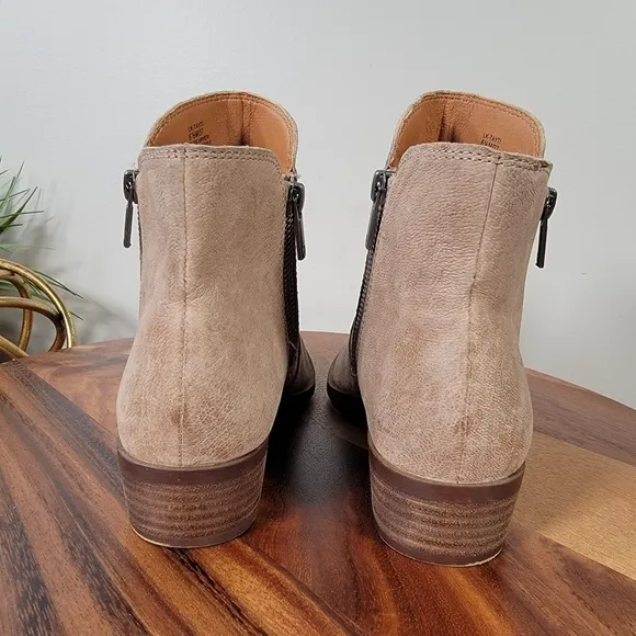 Lucky Brand Tayti Leather Ankle Boots Size 6.5