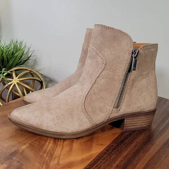 Lucky Brand Tayti Leather Ankle Boots Size 6.5