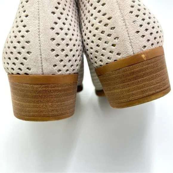 Lucky Brand Women's Baylah 2 Perforated Leather Ankle Boots Booties 9