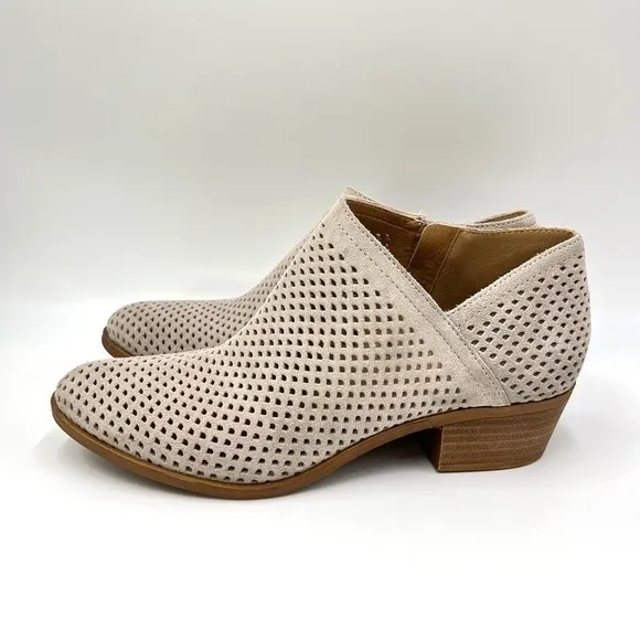 Lucky Brand Women's Baylah 2 Perforated Leather Ankle Boots Booties 9