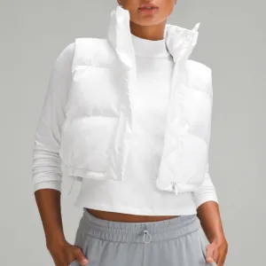 Lululemon White Wunder Puff Super-Cropped Vest