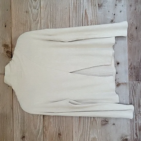 Lulus Size XS Tan All Set Ribbed Knit Backless Turtleneck Sweater NWT