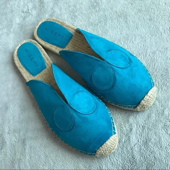 M. Gemi Nido Curvo Mules Mediterranean Blue Shoes