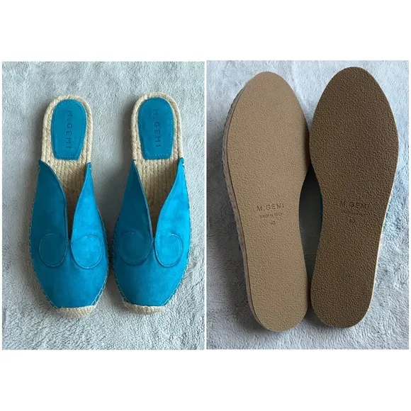 M. Gemi Nido Curvo Mules Mediterranean Blue Shoes