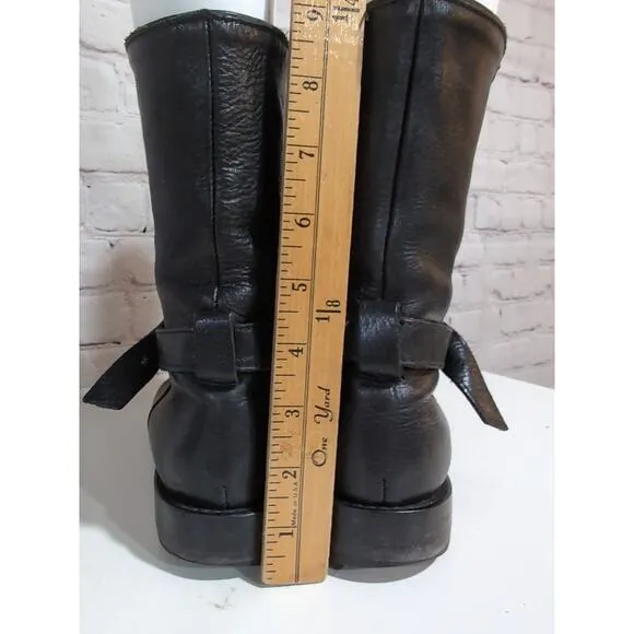 MADEWELL 1937 Black English Leather The Bike 18405 Motorcycle Boots SZ 8 Women's