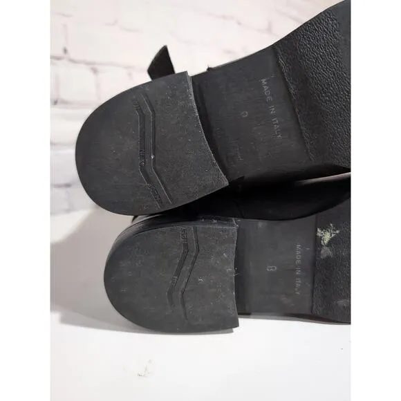 MADEWELL 1937 Black English Leather The Bike 18405 Motorcycle Boots SZ 8 Women's