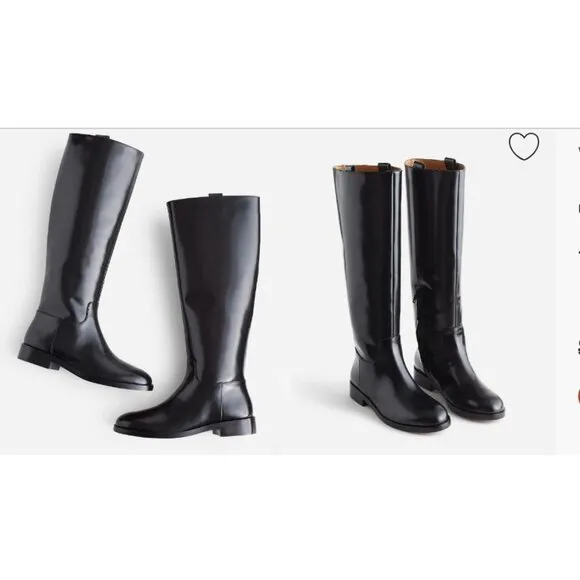 Madewell $298 The Adalai Knee-High Boot Black Size 8 NT401
