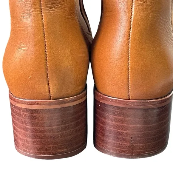 Madewell Brynn Cognac Brown Ankle Boots Size 8