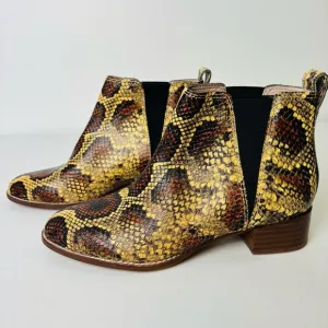 Madewell Carina Snakeskin Ankle Boots
