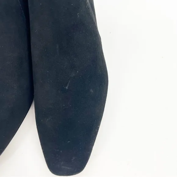 Madewell Dime Suede Kitten Heel Ankle Boots 8.5 Black