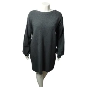 Madewell Women's Boat Neck Button Sweater Dress size XXL Merino Wool Loungewear
