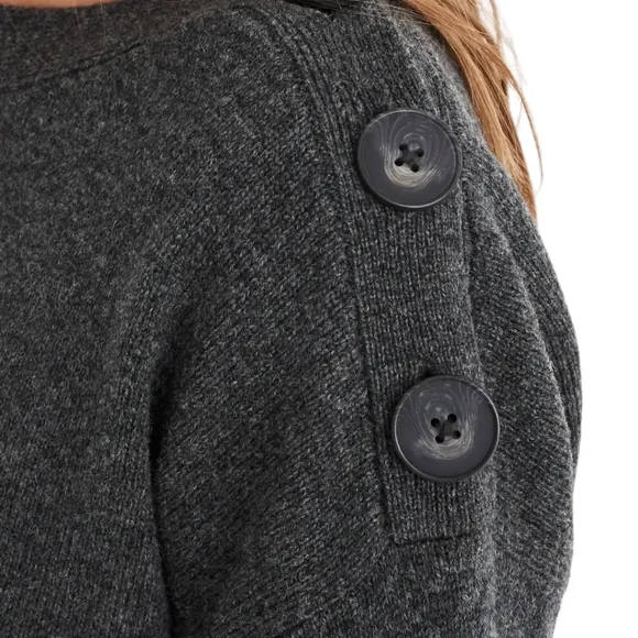 Madewell Women's Boat Neck Button Sweater Dress size XXL Merino Wool Loungewear