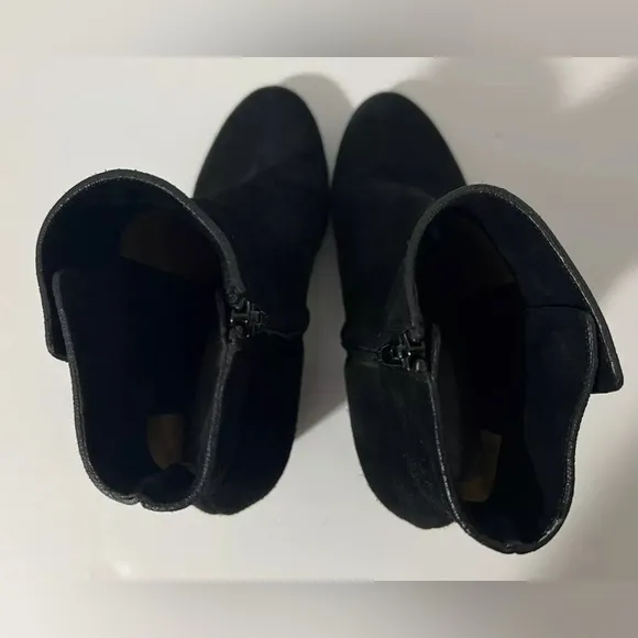 Maison Margiela Ankle Boots Bootie Black Suede Side Zip Button EUR 38 1/2