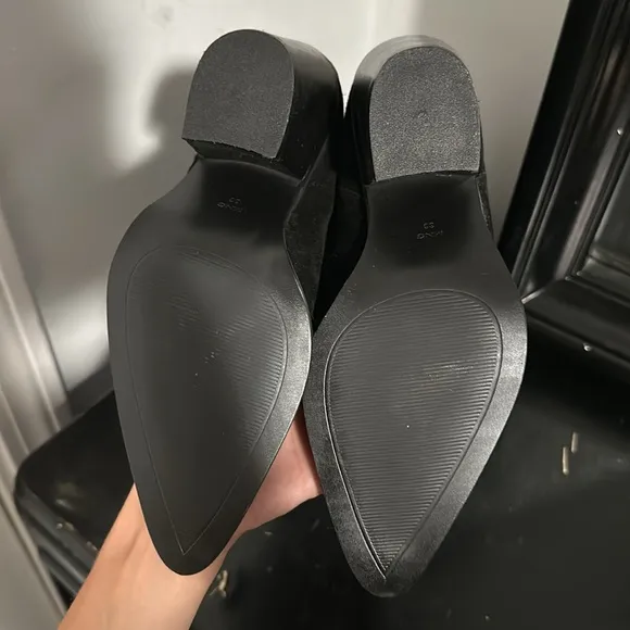 MANGO Black Cowgirl Boots