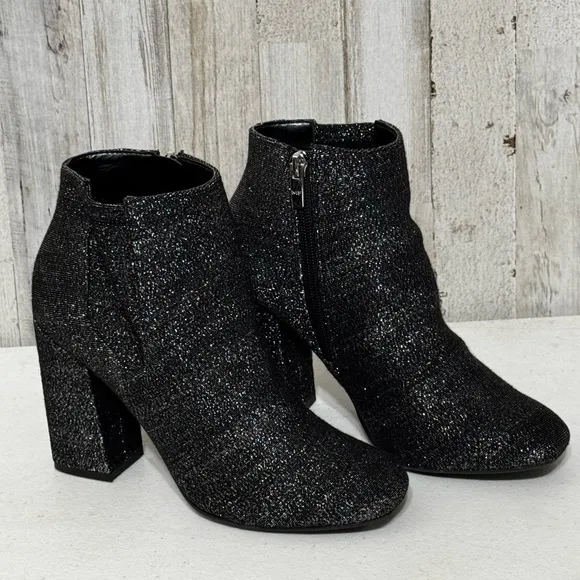 Marc Fisher Glitter Ankle Boots 7M