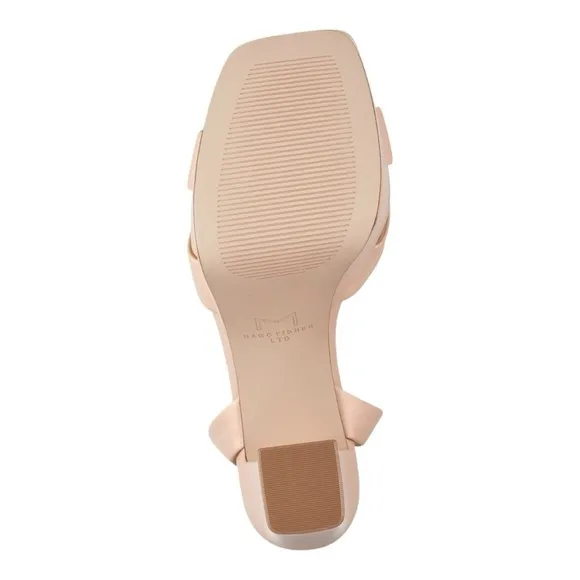 Marc Fisher LTD Faril Leather Ankle Strap Platform Sandal | Light Pink | US 10