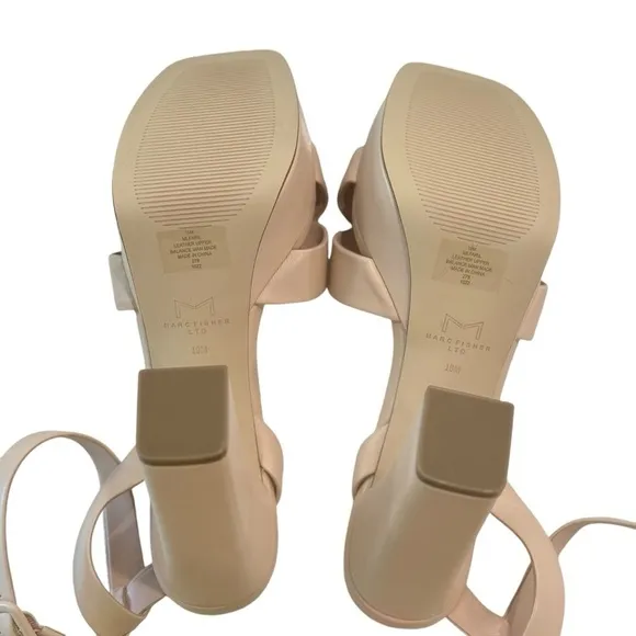 Marc Fisher LTD Faril Leather Ankle Strap Platform Sandal | Light Pink | US 10