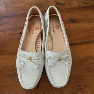 Marc Joseph New York Women's Cypress Hill Driving Style Loafer White Sz 7.5