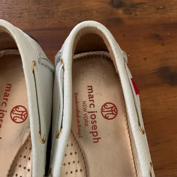 Marc Joseph New York Women's Cypress Hill Driving Style Loafer White Sz 7.5