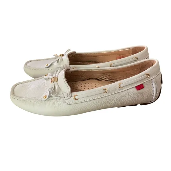 Marc Joseph New York Women's Cypress Hill Driving Style Loafer White Sz 7.5