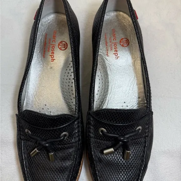 Marc Joseph WomensJackson St. Leather SnakePrint Loafers Shoes Size 8.5