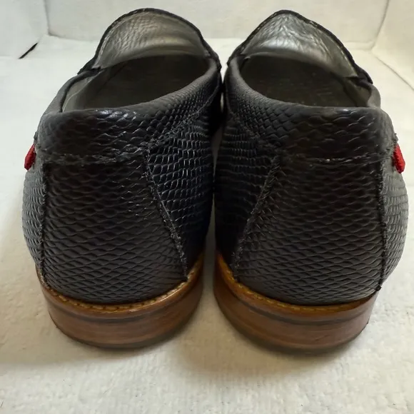 Marc Joseph WomensJackson St. Leather SnakePrint Loafers Shoes Size 8.5
