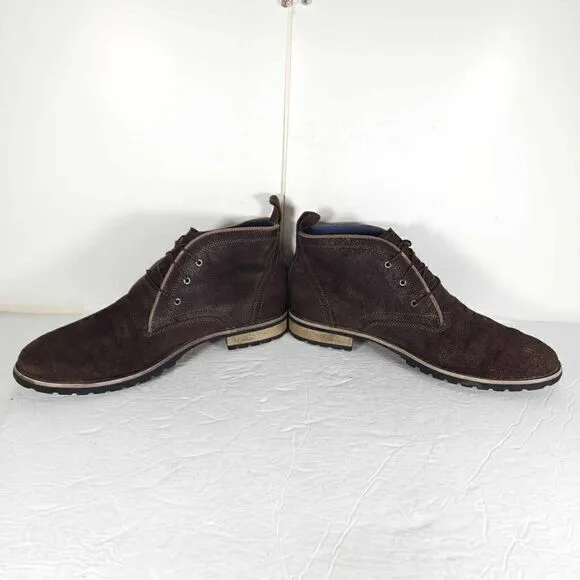 Marc Nason Men’s US 10,5 Brown Suede Leather Lace Up Ankle Chukka Boots Shoes