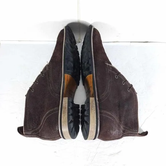 Marc Nason Men’s US 10,5 Brown Suede Leather Lace Up Ankle Chukka Boots Shoes
