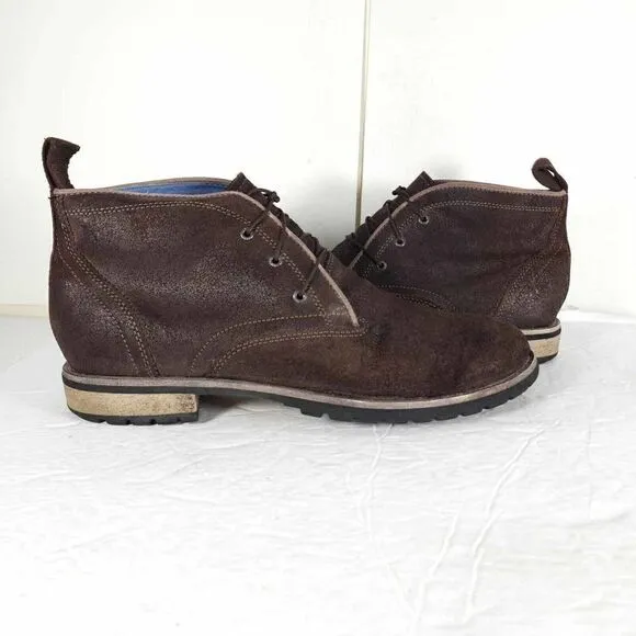 Marc Nason Men’s US 10,5 Brown Suede Leather Lace Up Ankle Chukka Boots Shoes