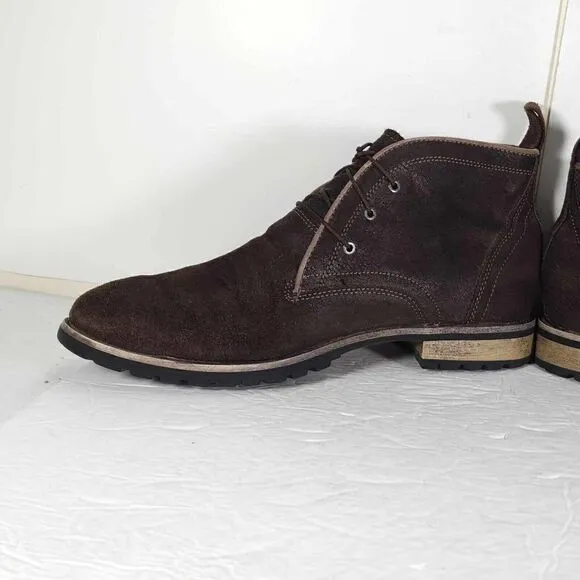Marc Nason Men’s US 10,5 Brown Suede Leather Lace Up Ankle Chukka Boots Shoes