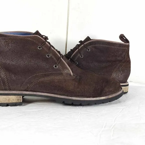 Marc Nason Men’s US 10,5 Brown Suede Leather Lace Up Ankle Chukka Boots Shoes