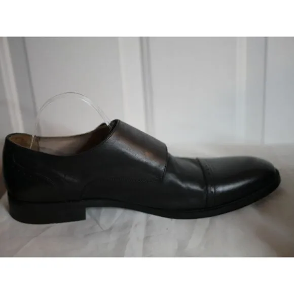 Marco Vittorio Men's Black Leather Double Monk Strap Dress Shoes Size 13