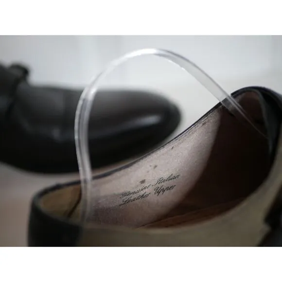 Marco Vittorio Men's Black Leather Double Monk Strap Dress Shoes Size 13