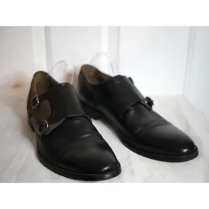 Marco Vittorio Men's Black Leather Double Monk Strap Dress Shoes Size 13
